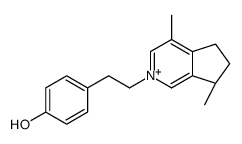 4-[2-[(7S)-4,7-dimethyl-6,7-dihydro-5H-cyclopenta[c]pyridin-2-ium-2-yl]ethyl]phenol结构式