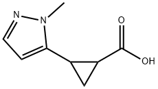 2-(1-甲基-1H-吡唑-5-基)环丙烷-1-羧酸结构式