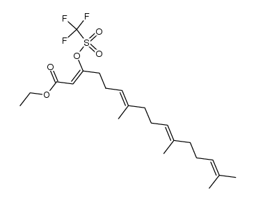 ethyl (2Z,6E,10E)-7,11,15-trimethyl-3-(trifluoromethylsulfonyloxy)-2,6,10,14-hexadecatetraenoate Structure