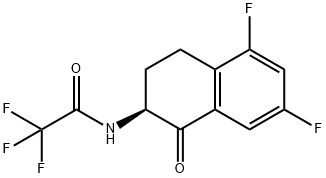 (S)-N-(5,7-Difluoro-1-oxo-1,2,3,4-tetrahydronaphthalen-2-yl)-2,2,2-trifluoroacetamide structure