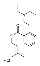 3-methylbutyl 2-[2-(diethylamino)ethyl]benzoate,hydrochloride Structure