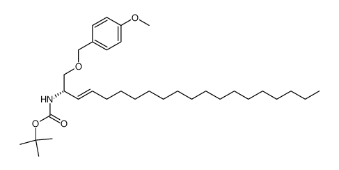 [(E)-(S)-1-(4-Methoxy-benzyloxymethyl)-nonadec-2-enyl]-carbamic acid tert-butyl ester Structure