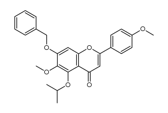 7-(benzyloxy)-5-isopropoxy-6-methoxy-2-(4-methoxyphenyl)-4H-chromen-4-one Structure