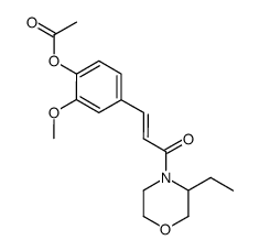 3-Ethyl-4-(4-acetoxy-3-methoxycinnamoyl)morpholine结构式