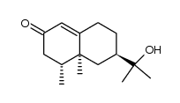 (4R,6R,10S)-4,10-dimethyl-6-(1'-hydroxyisopropyl)-1-en-3,4,5,6,7,8-hexahydronaphthalen-2-one结构式