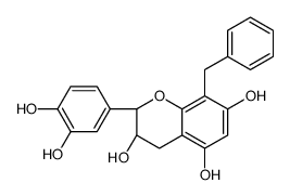 (2R,3S)-8-BENZYL-2-(3,4-DIHYDROXYPHENYL)CHROMAN-3,5,7-TRIOL结构式