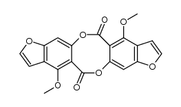 2,8-dimethoxy-[4,3-b][10,9-b']difuro disalicylide Structure