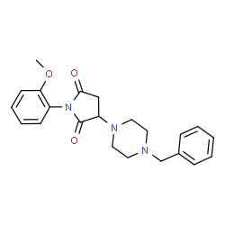 3-(4-benzylpiperazin-1-yl)-1-(2-methoxyphenyl)pyrrolidine-2,5-dione Structure