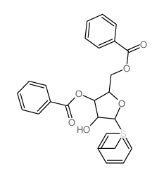 Arabinofuranoside,benzyl 1-thio-, 3,5-dibenzoate, a-D- (8CI) structure