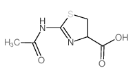 4-Thiazolecarboxylicacid,2-(acetylamino)-4,5-dihydro-(9CI) structure