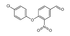 4-(4-CHLOROPHENOXY)-3-NITROBENZENECARBALDEHYDE结构式