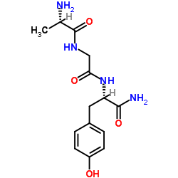 H-Ala-Gly-Tyr-NH2 acetate salt structure