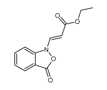 (E)-ethyl 3-(3-oxo-1,3-dihydro-2,1-benzisoxazol-1-yl)propenoate Structure