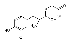 2-[[(2S)-2-amino-3-(3,4-dihydroxyphenyl)propanoyl]amino]acetic acid结构式