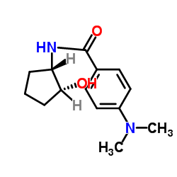 4-(Dimethylamino)-N-[(1S,2R)-2-hydroxycyclopentyl]benzamide结构式