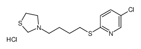 3-[4-(5-chloropyridin-2-yl)sulfanylbutyl]-1,3-thiazolidine,hydrochloride Structure