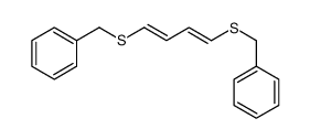 4-benzylsulfanylbuta-1,3-dienylsulfanylmethylbenzene结构式