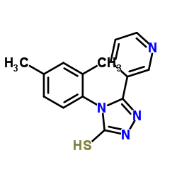 4-(2,4-Dimethyl-phenyl)-5-pyridin-3-yl-4H-[1,2,4]triazole-3-thiol结构式