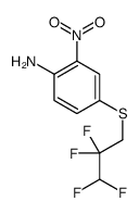 2-nitro-4-(2,2,3,3-tetrafluoropropylsulfanyl)aniline结构式