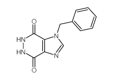 1H-Imidazo[4,5-d]pyridazine-4,7-dione,5,6-dihydro-1-(phenylmethyl)- Structure