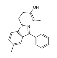 N-methyl-3-(5-methyl-3-phenylindazol-1-yl)propanamide结构式