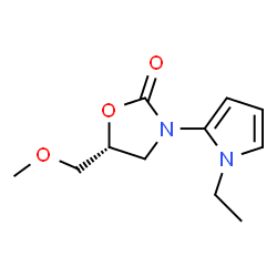 2-Oxazolidinone,3-(1-ethyl-1H-pyrrol-2-yl)-5-(methoxymethyl)-,(5R)-(9CI)结构式