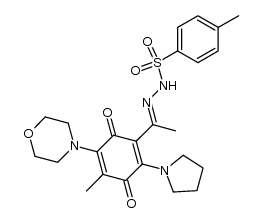 2-methyl-3-morpholin-4-yl-6-pyrrolidin-1-yl-5-[1-(toluene-4-sulfonylhydrazono)-ethyl]-[1,4]benzoquinone Structure