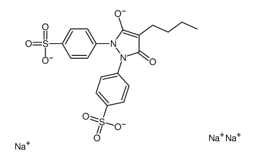 trisodium,4-[4-butyl-5-oxido-3-oxo-2-(4-sulfonatophenyl)pyrazol-1-yl]benzenesulfonate Structure