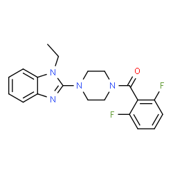 Piperazine, 1-(2,6-difluorobenzoyl)-4-(1-ethyl-1H-benzimidazol-2-yl)- (9CI) Structure