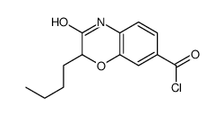 2-butyl-3-oxo-4H-1,4-benzoxazine-7-carbonyl chloride Structure