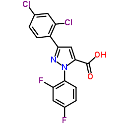 3-(2,4-Dichlorophenyl)-1-(2,4-difluorophenyl)-1H-pyrazole-5-carboxylic acid Structure