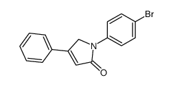 1-(4-bromophenyl)-3-phenyl-2H-pyrrol-5-one结构式