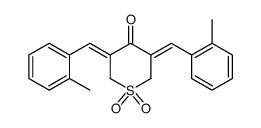 1,1-Dioxo-3,5-bis-[1-o-tolyl-meth-(Z)-ylidene]-tetrahydro-1λ6-thiopyran-4-one Structure