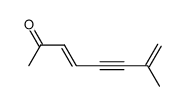 3,7-Octadien-5-yn-2-one, 7-methyl-, (E)- (9CI) Structure