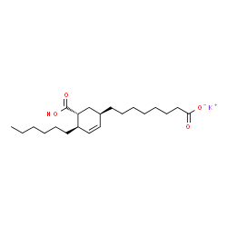 potassium 5-carboxy-4-hexylcyclohex-2-ene-1-octanoate Structure