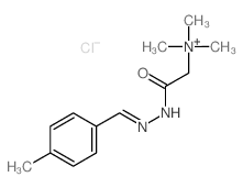 trimethyl-[[(4-methylphenyl)methylideneamino]carbamoylmethyl]azanium结构式