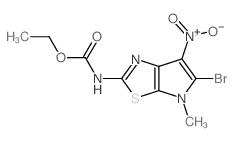 ethyl N-(3-bromo-2-methyl-4-nitro-8-thia-2,6-diazabicyclo[3.3.0]octa-3,6,9-trien-7-yl)carbamate picture