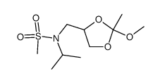 N-isopropyl-N-((2-methoxy-2-methyl-1,3-dioxolan-4-yl)methyl)methanesulfonamide Structure