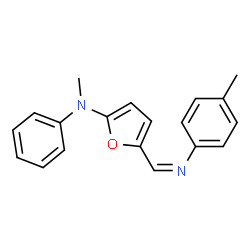 2-Furanamine,N-methyl-5-[[(4-methylphenyl)imino]methyl]-N-phenyl- Structure