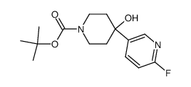 tert-butyl 4-(6-fluoro-3-pyridinyl)-4-hydroxy-tetrahydro-1(2H)-pyridinecarboxylate结构式