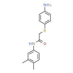 2-[(4-AMINOPHENYL)SULFANYL]-N-(3,4-DIMETHYLPHENYL)ACETAMIDE结构式