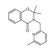 2,2-dimethyl-3-((6-methylpyridin-2-yl)methyl)-2,3-dihydro-4H-benzo[e][1,3]oxazin-4-one结构式