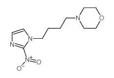 4-[4-(2-nitroimidazol-1-yl)butyl]morpholine structure