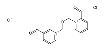 1-[(3-formylpyridin-1-ium-1-yl)methoxymethyl]pyridin-1-ium-2-carbaldehyde,dichloride Structure