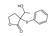 4,5-dihydro-3-(1-hydroxyethyl)-3-phenylthio-3H-furan-2-one结构式