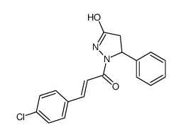 1-[3-(4-chlorophenyl)prop-2-enoyl]-5-phenylpyrazolidin-3-one Structure