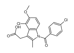 [4-chloro-1-(4-chlorobenzoyl)-5-methoxy-2-methyl-1H-indol-3-yl]acetic acid Structure