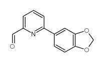 6-(1,3-苯并二氧杂环戊-5-基)-2-吡啶甲醛结构式