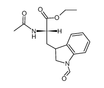 N-Acetyl-1-formyl-2,3-dihydro-L-tryptophan ethyl ester Structure