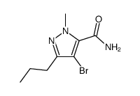 4-bromo-1-methyl-3-propyl-1H-pyrazole-5-carboxamide Structure